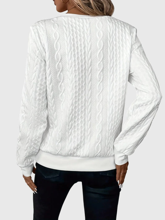 Women's knit jumper with contrast zipper detail