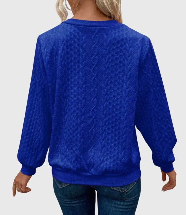 Women's knit jumper with contrast zipper detail
