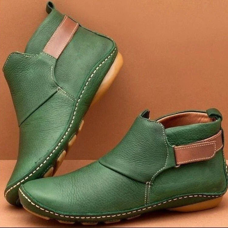 Women's cushioned ankle boots with supportive footbed – Green