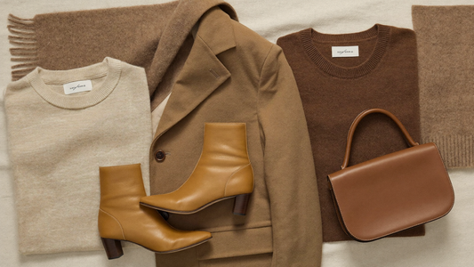 Autumn capsule wardrobe flat lay