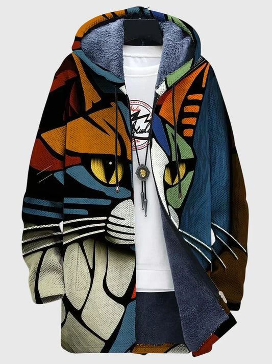 Women's artistic-print jacket with relaxed fit – Print 1