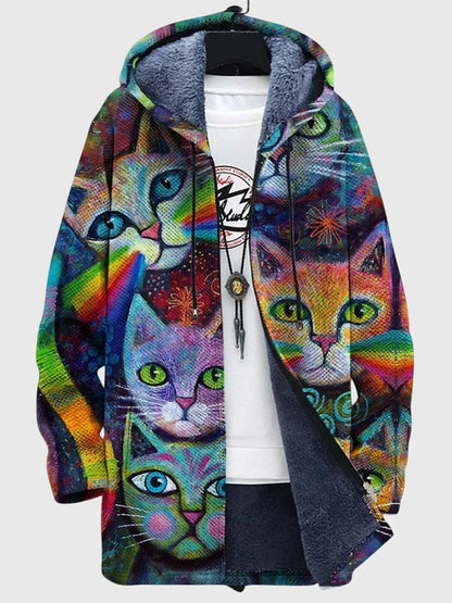 Women's artistic-print jacket with relaxed fit – Print 3