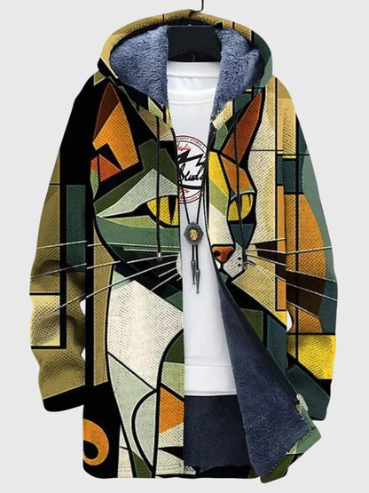 Women's artistic-print jacket with relaxed fit – Print 6