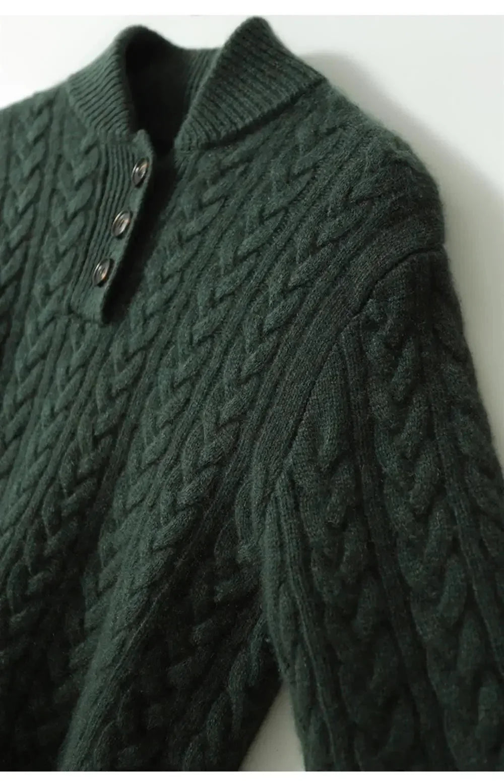 Women's cable knit button-up cardigan with relaxed fit