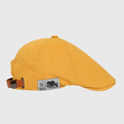 Women's classic French-style beret with structured fit – Yellow