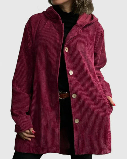 Women's corduroy button-front jacket