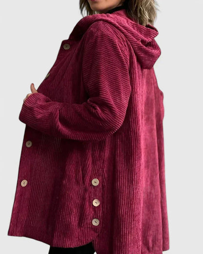 Women's corduroy button-front jacket