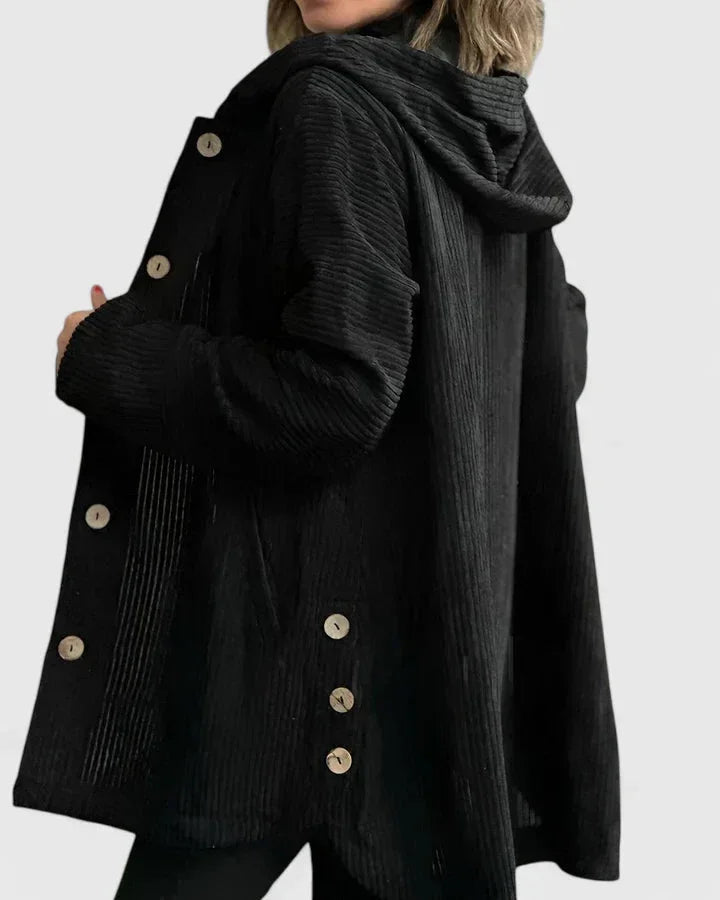 Women's corduroy button-front jacket