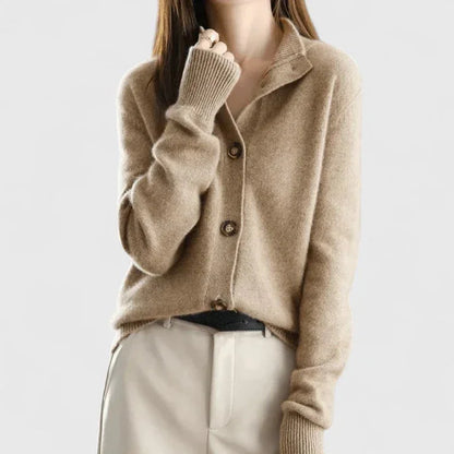 Women's lightweight knit cardigan with minimalist design