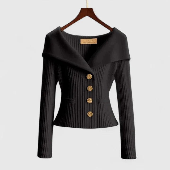 Women's cozy knit cardigan with all-day warmth – Black