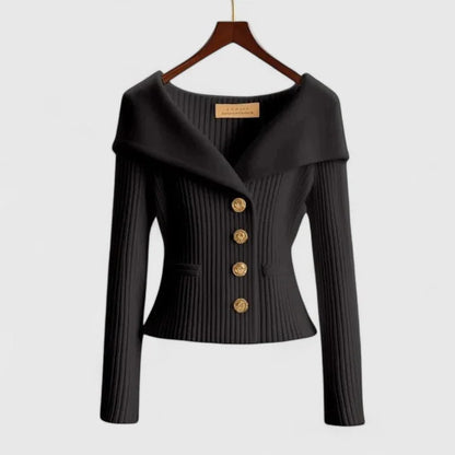 Women's cozy knit cardigan with all-day warmth – Black