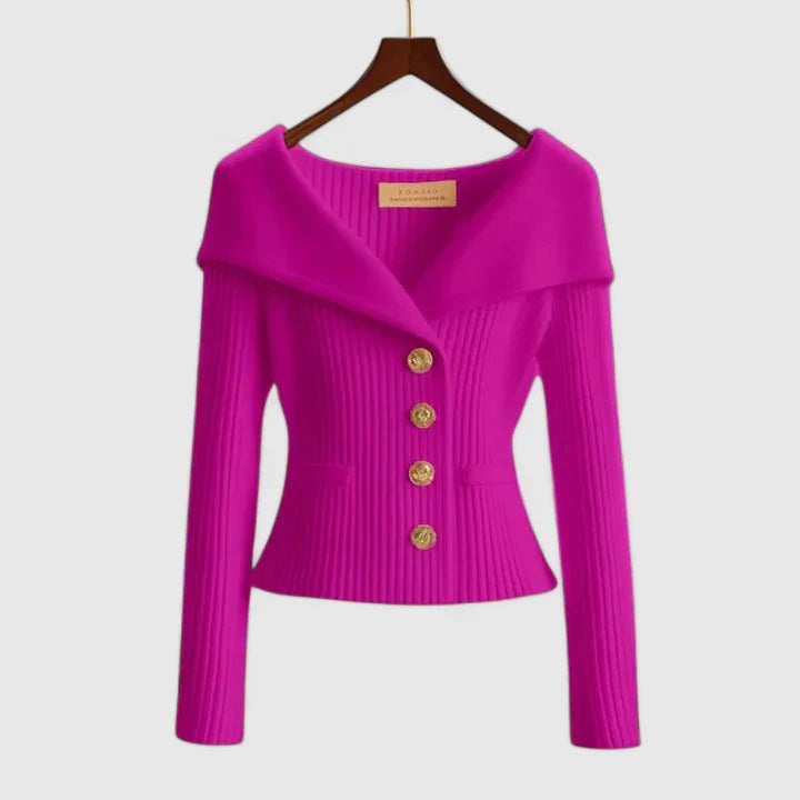 Women's cozy knit cardigan with all-day warmth – Pink