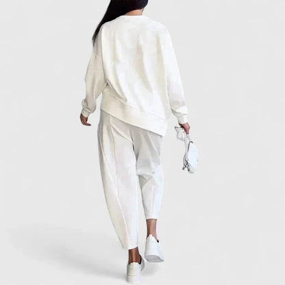 Women's long-sleeve top and trouser two-piece set