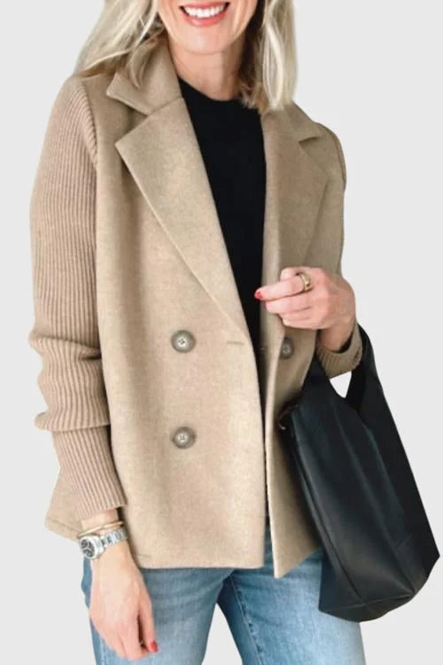 Women's double-breasted blazer with structured silhouette