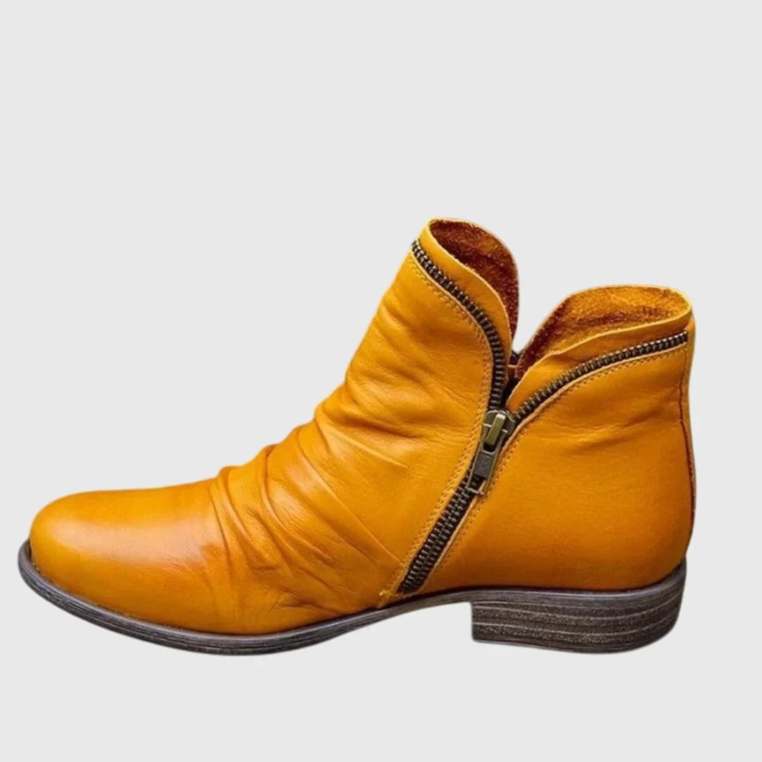 Women's cushioned shoes with gel-filled sole and ankle strap – Yellow