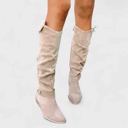 Women's cushioned knee-high boots with gel-filled sole