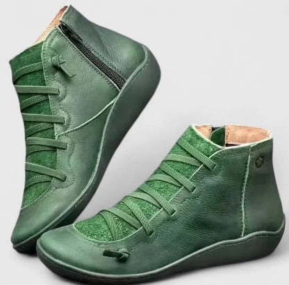 Women's ankle boots with supportive footbed and durable sole – Green