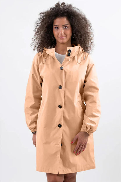 Women's oversized water-resistant windbreaker jacket