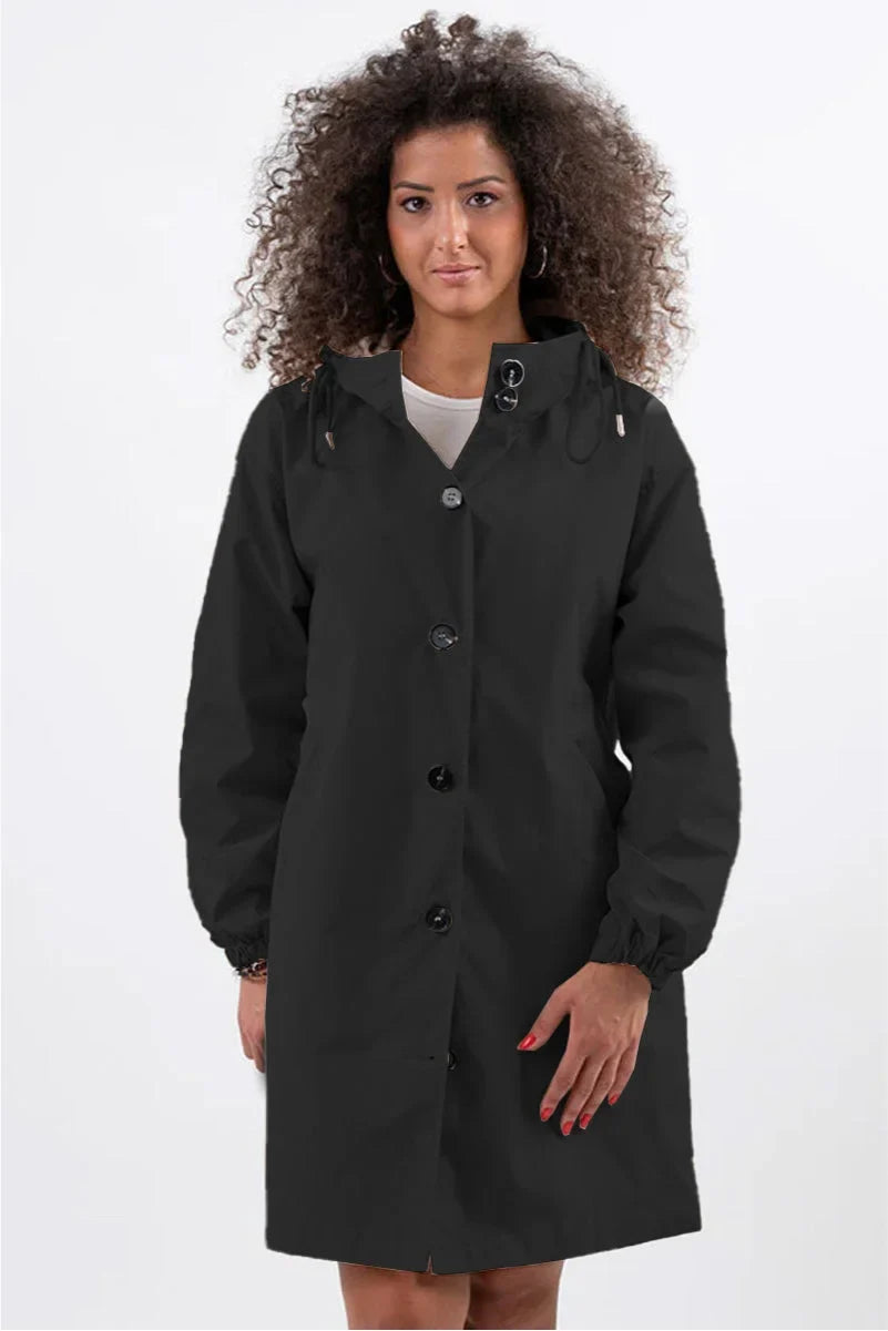 Women's oversized water-resistant windbreaker jacket