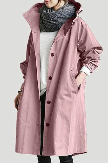 Women's oversized water-resistant windbreaker jacket