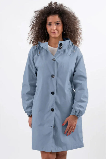 Women's oversized water-resistant windbreaker jacket