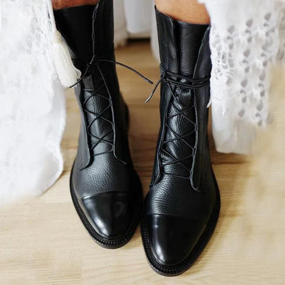 Women's leather ankle boots with all-day comfort