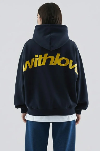 Women’s hoodie with front print and pullover design