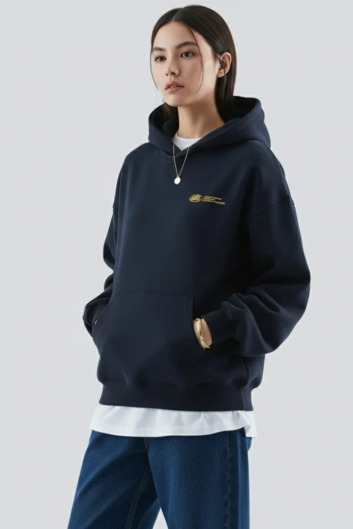 Women’s hoodie with front print and pullover design