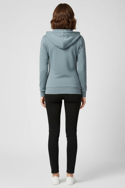 Women’s hoodie with front zipper and kangaroo pockets