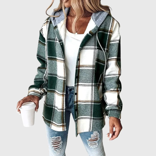 Women's mesh button placket jacket – Green