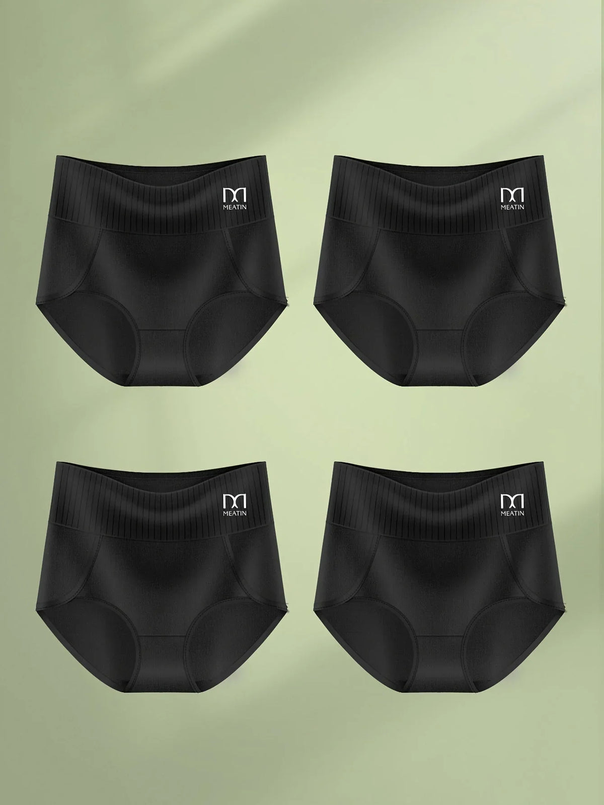 Women's 6-pack knit high-waisted shaping briefs with ribbed waistband