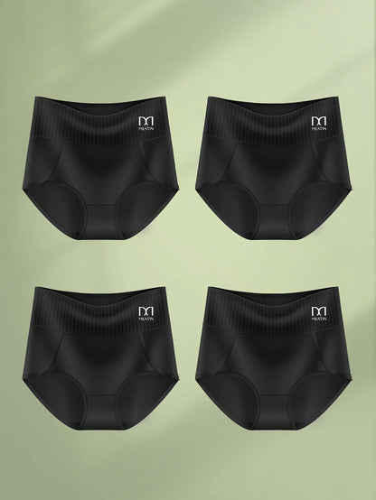 Women's 6-pack knit high-waisted shaping briefs with ribbed waistband