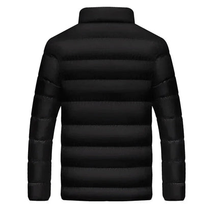 Women's quilted thermal puffer jacket with stand-collar full-zip