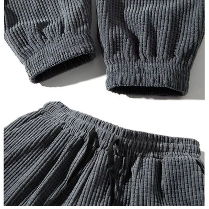 Women's classic corduroy joggers with drawstring waist and elastic cuffs