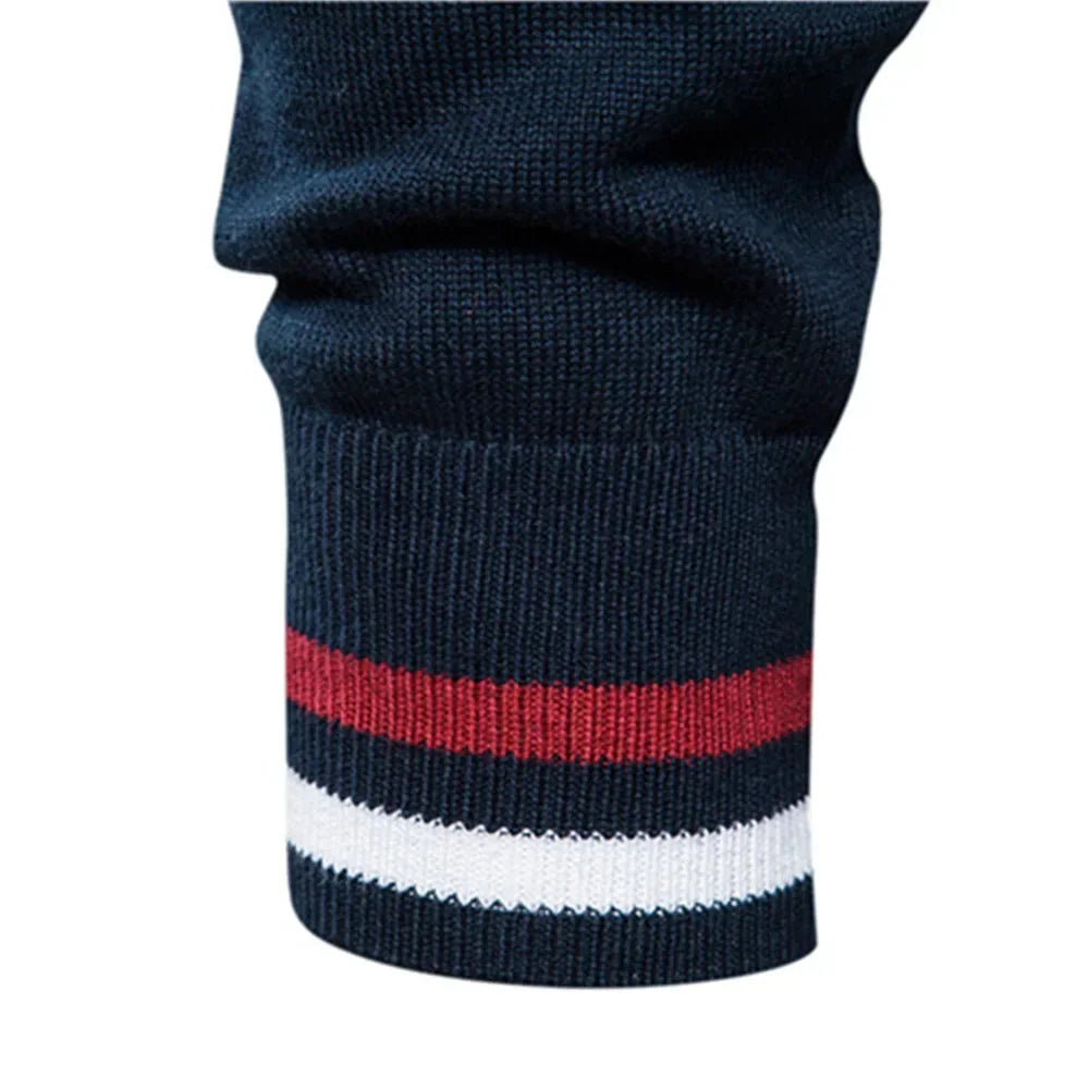 Women's color-block knit raglan-sleeve sweater with full-zip stand-collar