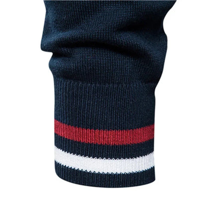 Women's color-block knit raglan-sleeve sweater with full-zip stand-collar
