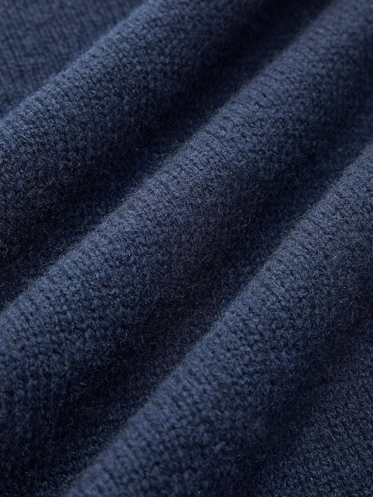 Women's denim-collar knit polo sweater