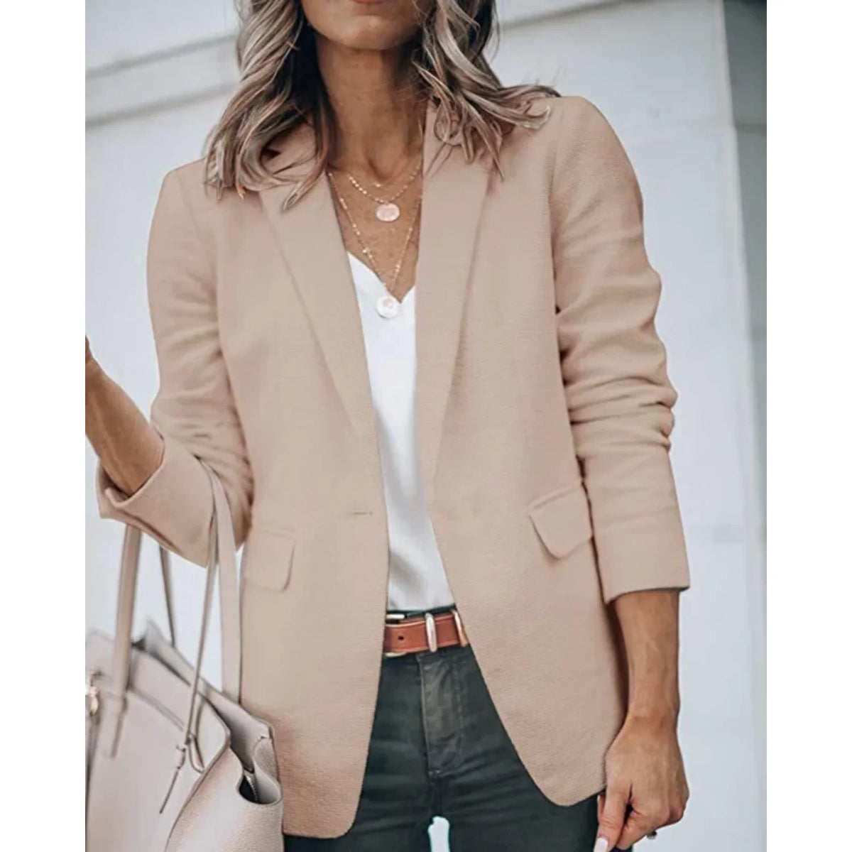 Women's tailored blazer with notched lapel