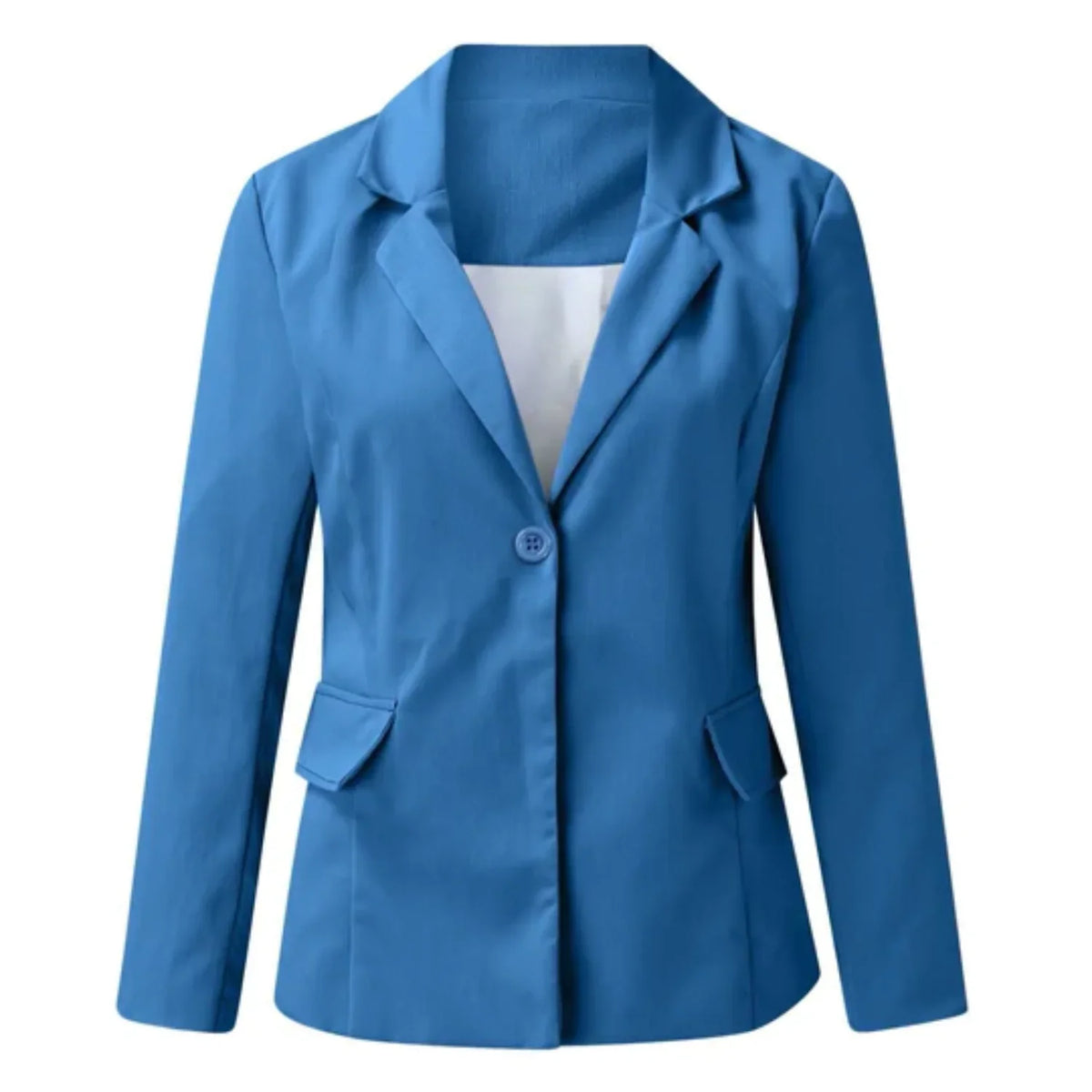 Women's tailored blazer with notched lapel – Blauw