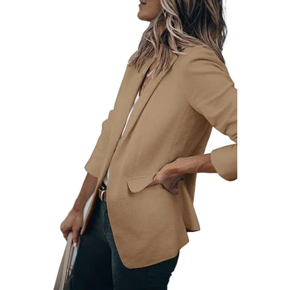 Women's tailored blazer with notched lapel – Lichtbruin