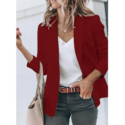 Women's tailored blazer with notched lapel – Wijnrood