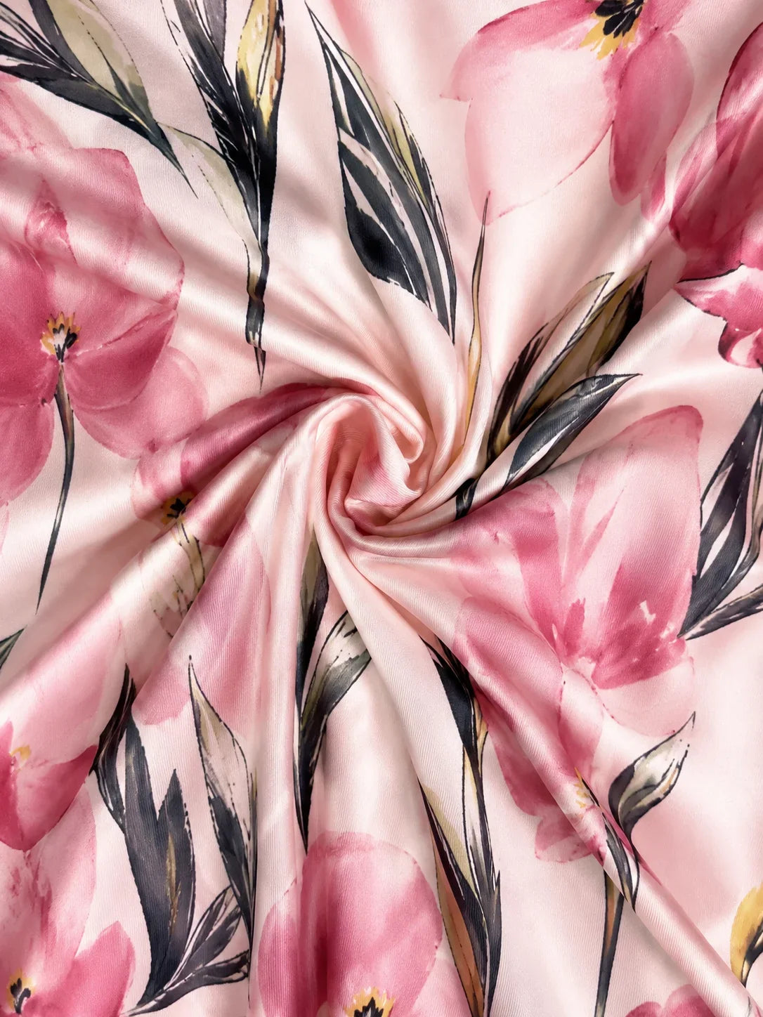 Women's floral A-line maxi dress set with cropped 3/4-sleeve open-front jacket – Pink