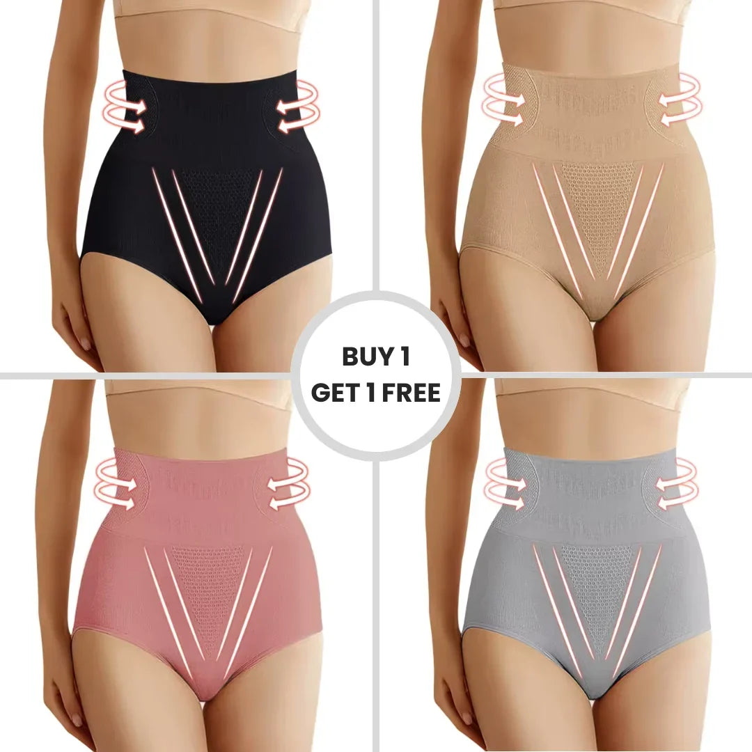 Women's knit high-waist shaping underwear with firm tummy control
