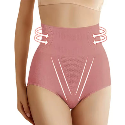 Women's knit high-waist shaping underwear with firm tummy control – Pink