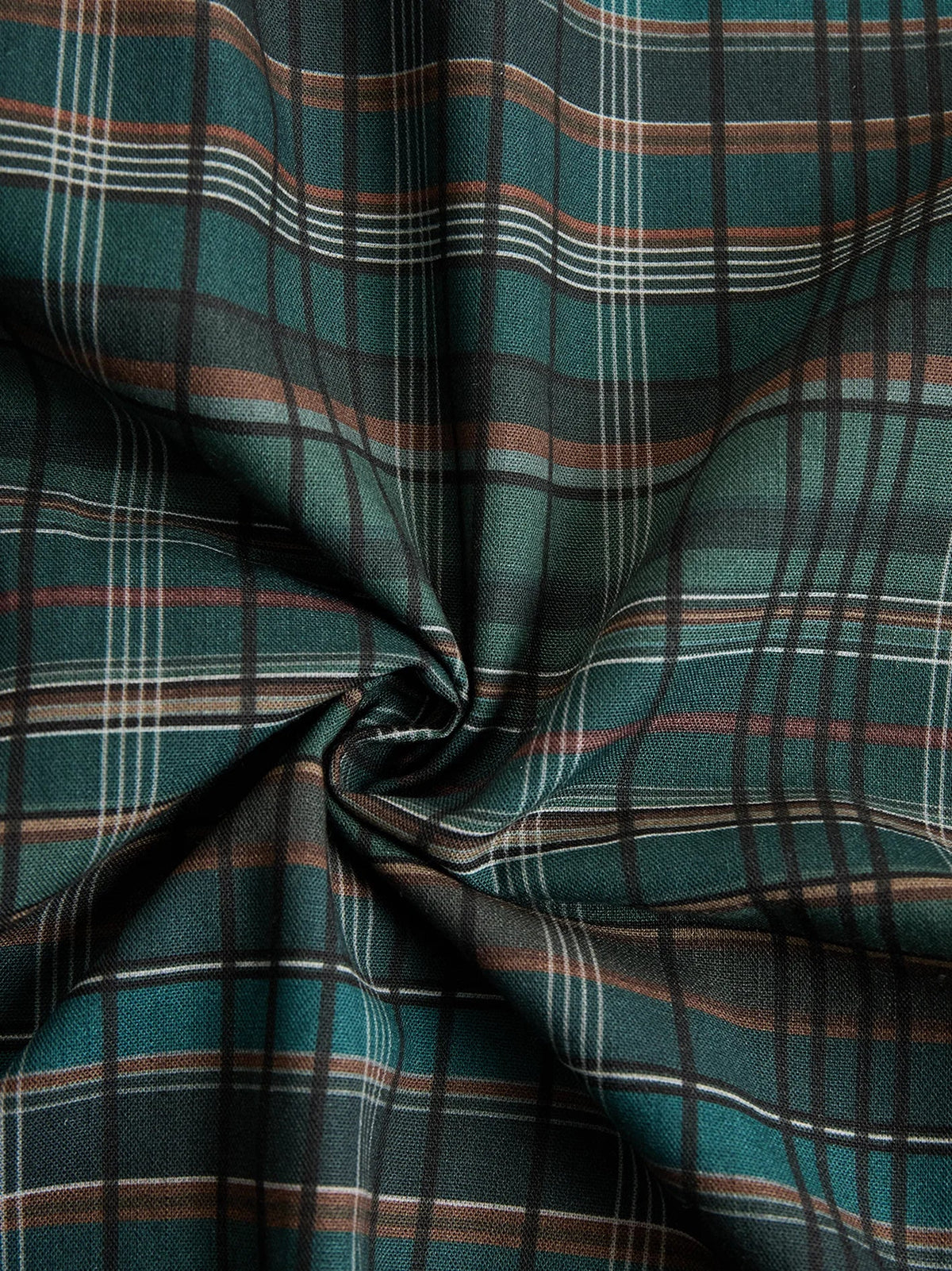Women's plaid long-sleeve maxi dress with button-front and chest pockets