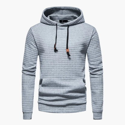 Women's quilted hoodie with kangaroo pocket and drawstring cowl-neck