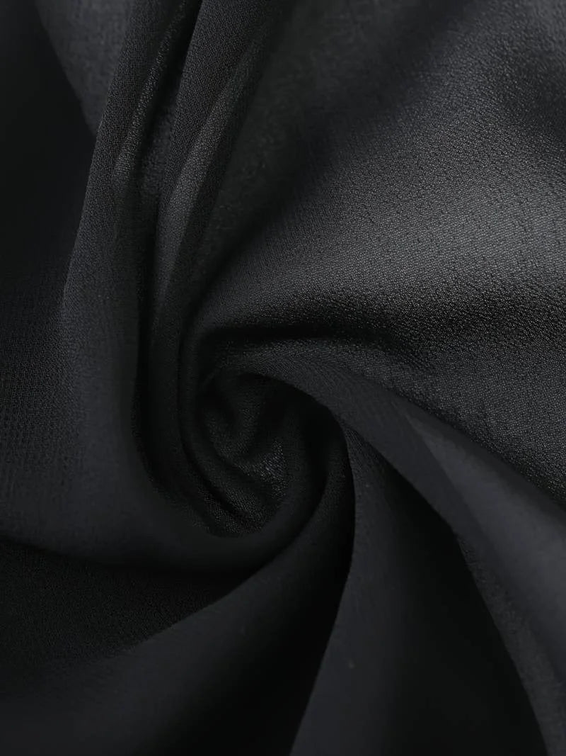 Women's sheer tie-front blouse with 3/4 sleeve and open front