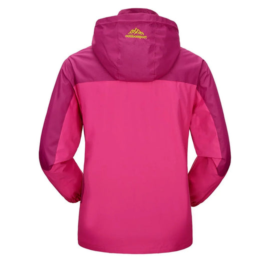 Women's waterproof hooded outdoor shell jacket