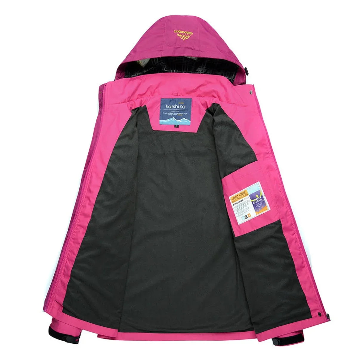 Women's waterproof hooded outdoor shell jacket