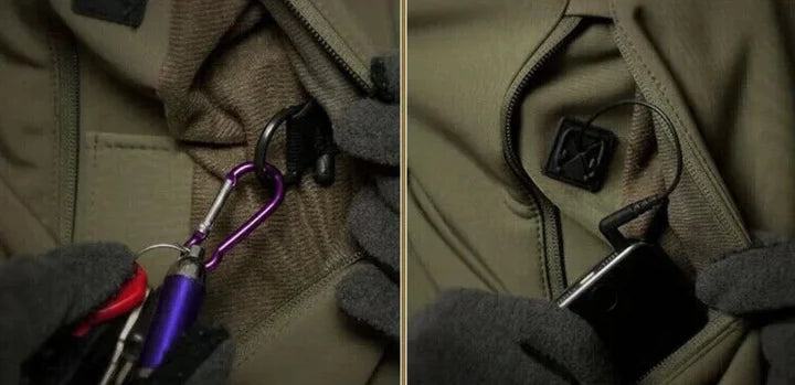 Women's waterproof outdoor tactical set with hooded jacket and cargo trousers